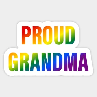 Rainbow Proud Grandma LGBTQ Pride Sticker